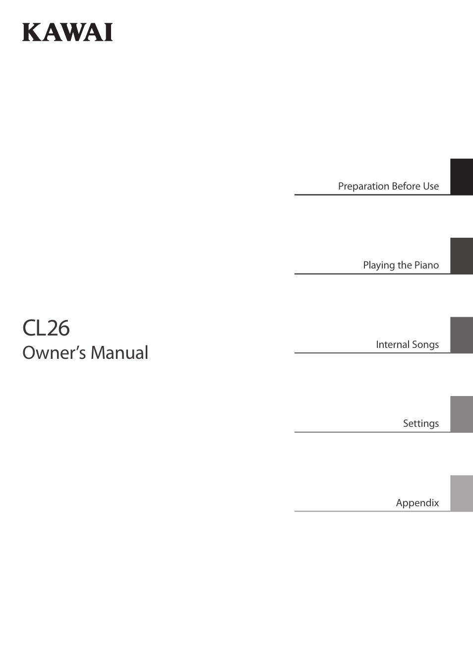 Kawai CL26 User Manual | 40 pages