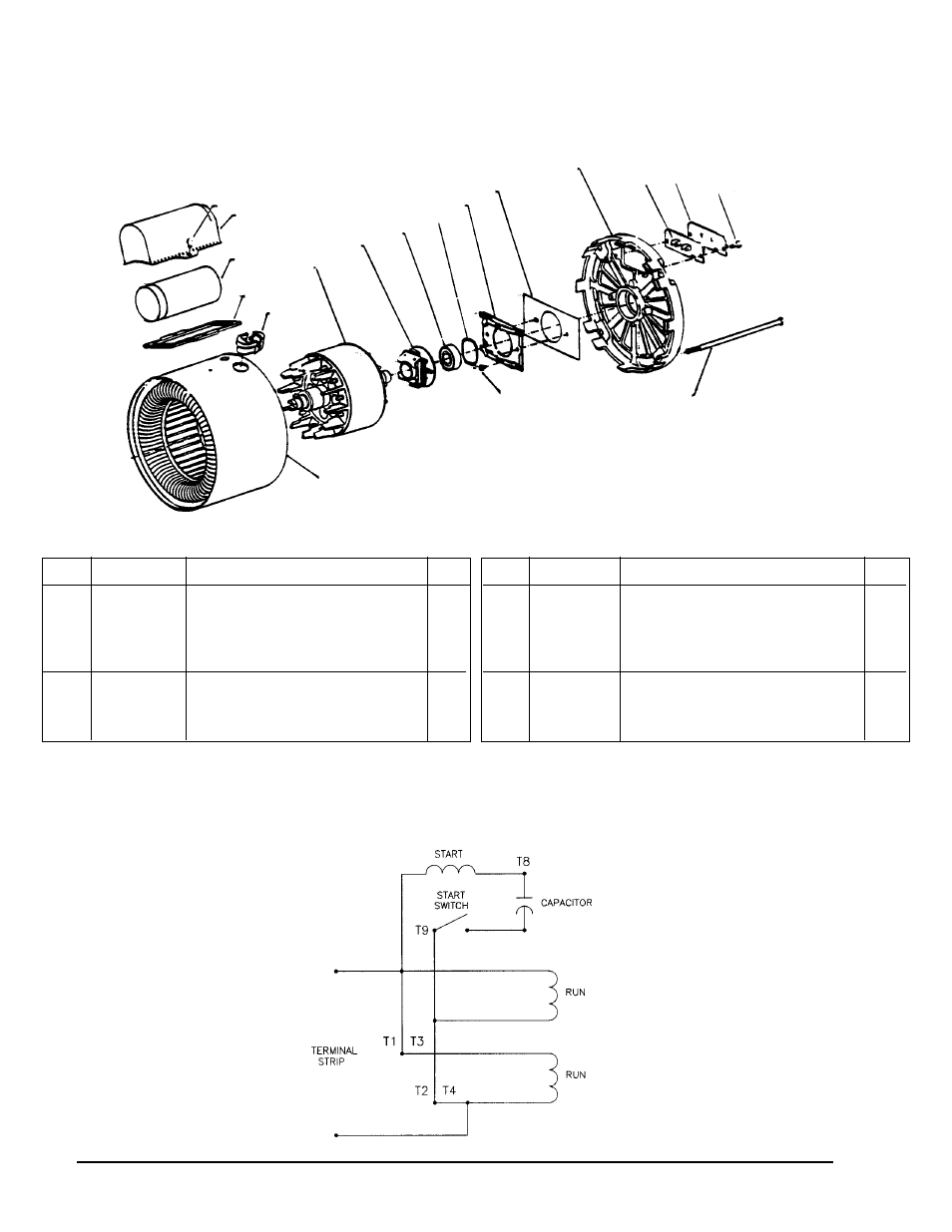 Motor assembly drawing & parts list, 120v motor electrical schematic | Clarke ALTO C2K Series User Manual | Page 32 / 42