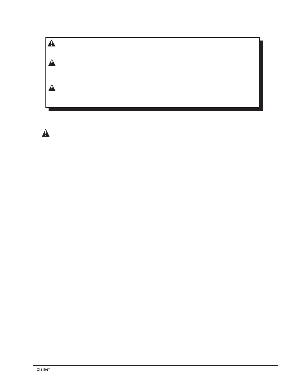 Read all instructions before use warning | Clarke CAV 26 User Manual | Page 3 / 20