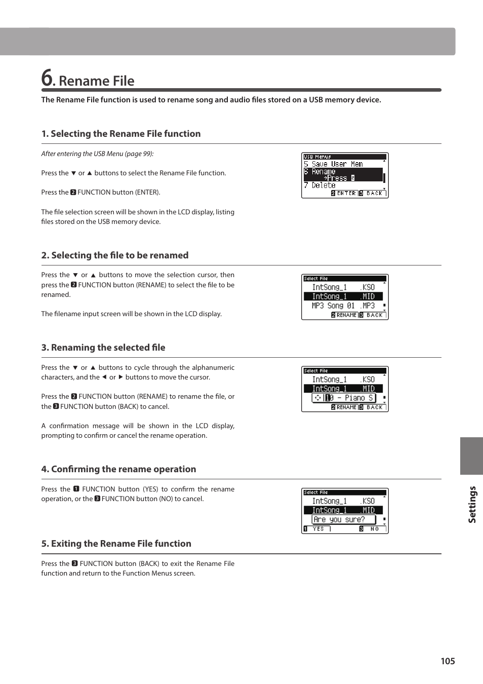 Rename file | Kawai ATX2/ATX2-f User Manual | Page 105 / 120