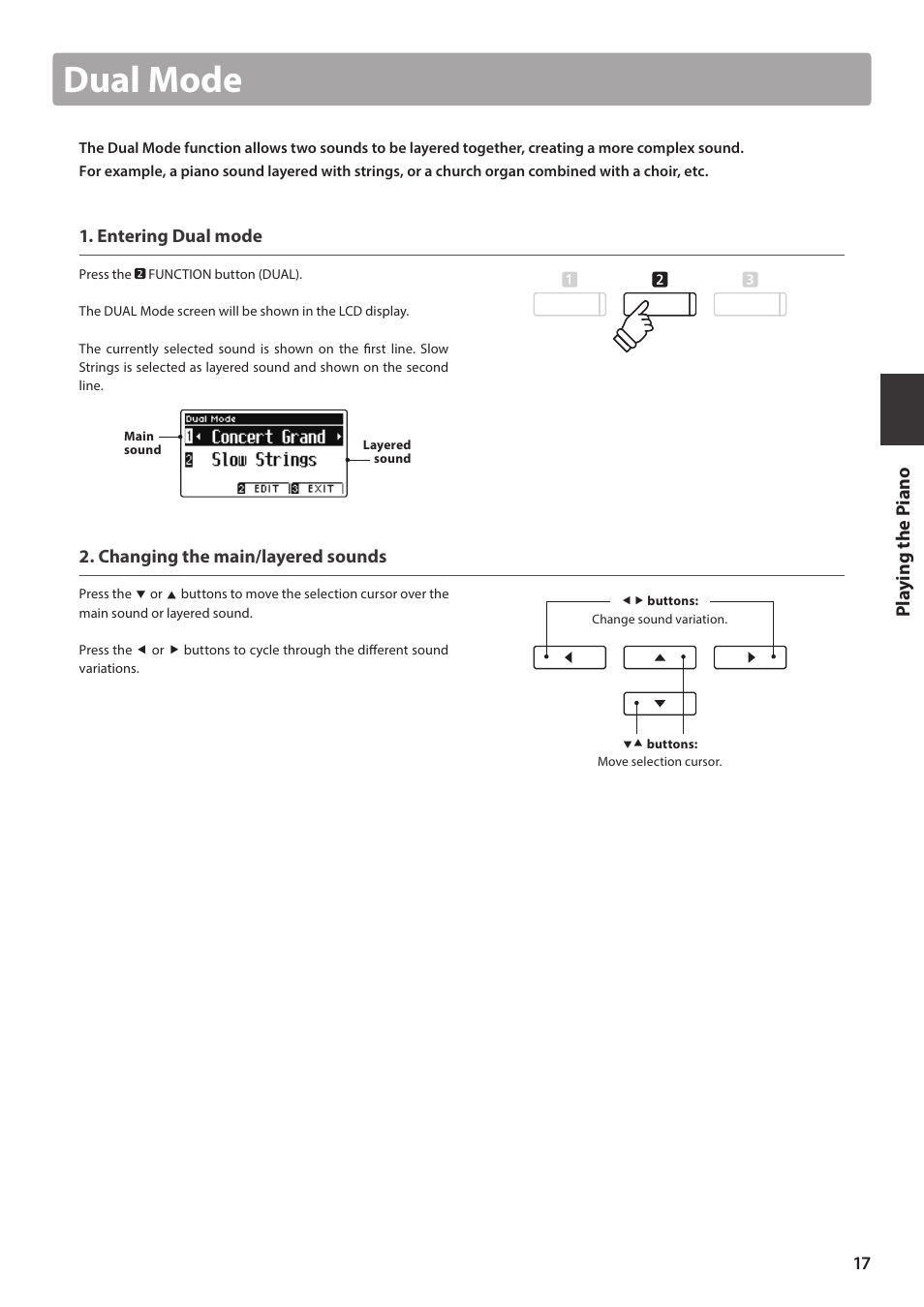 Dual mode | Kawai ATX2/ATX2-f User Manual | Page 17 / 120