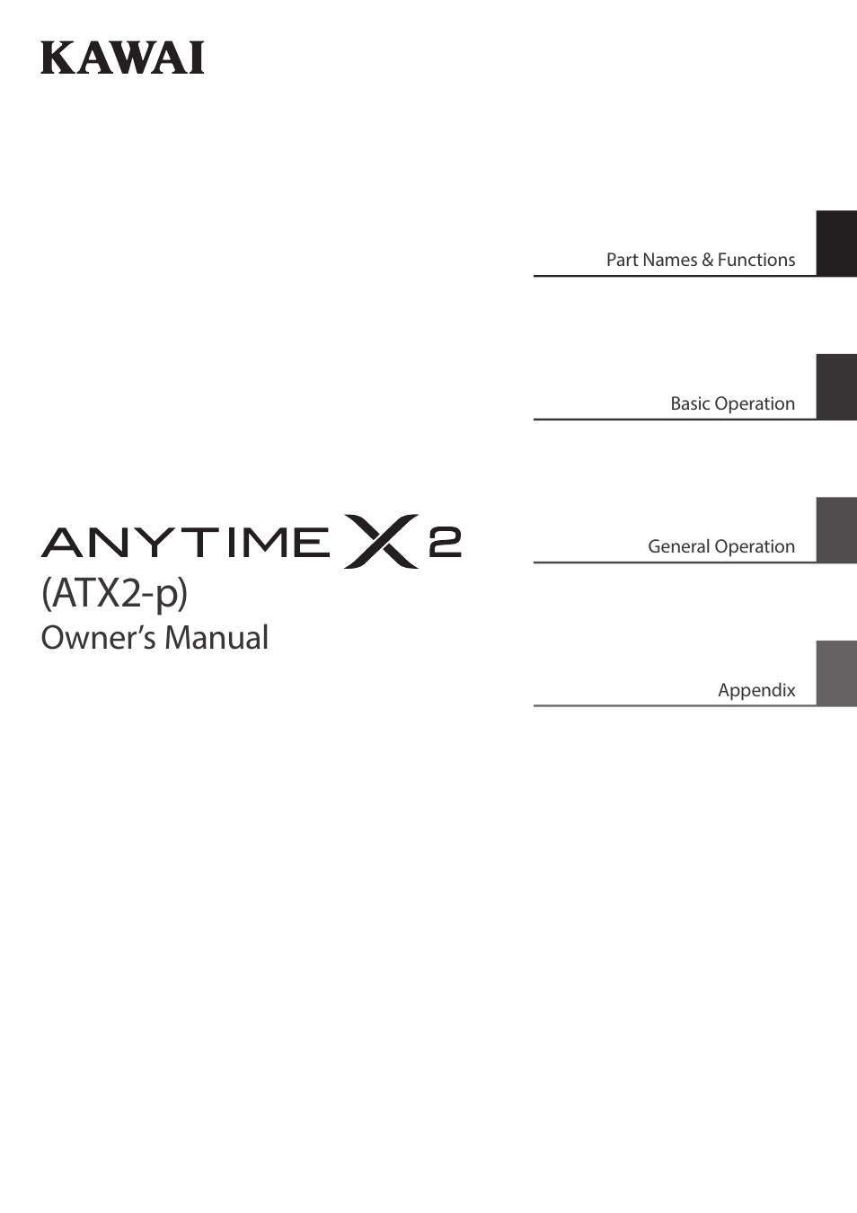 Kawai ATX2-p User Manual | 28 pages