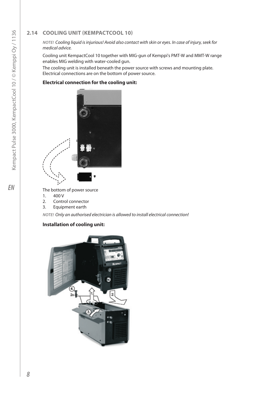 Kemppi Kempact Pulse 3000 User Manual | Page 10 / 24