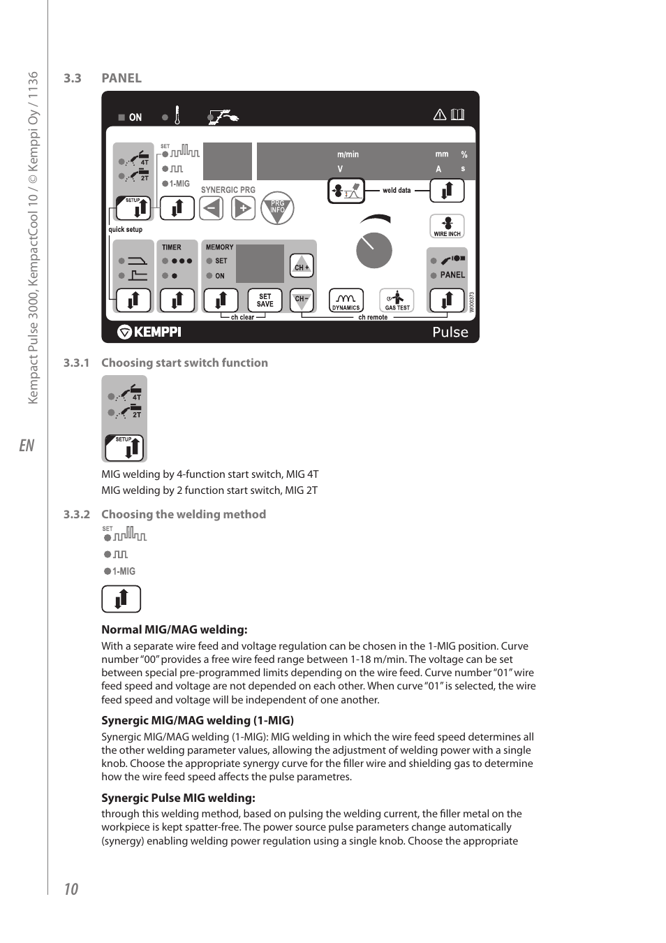 Kemppi Kempact Pulse 3000 User Manual | Page 12 / 24