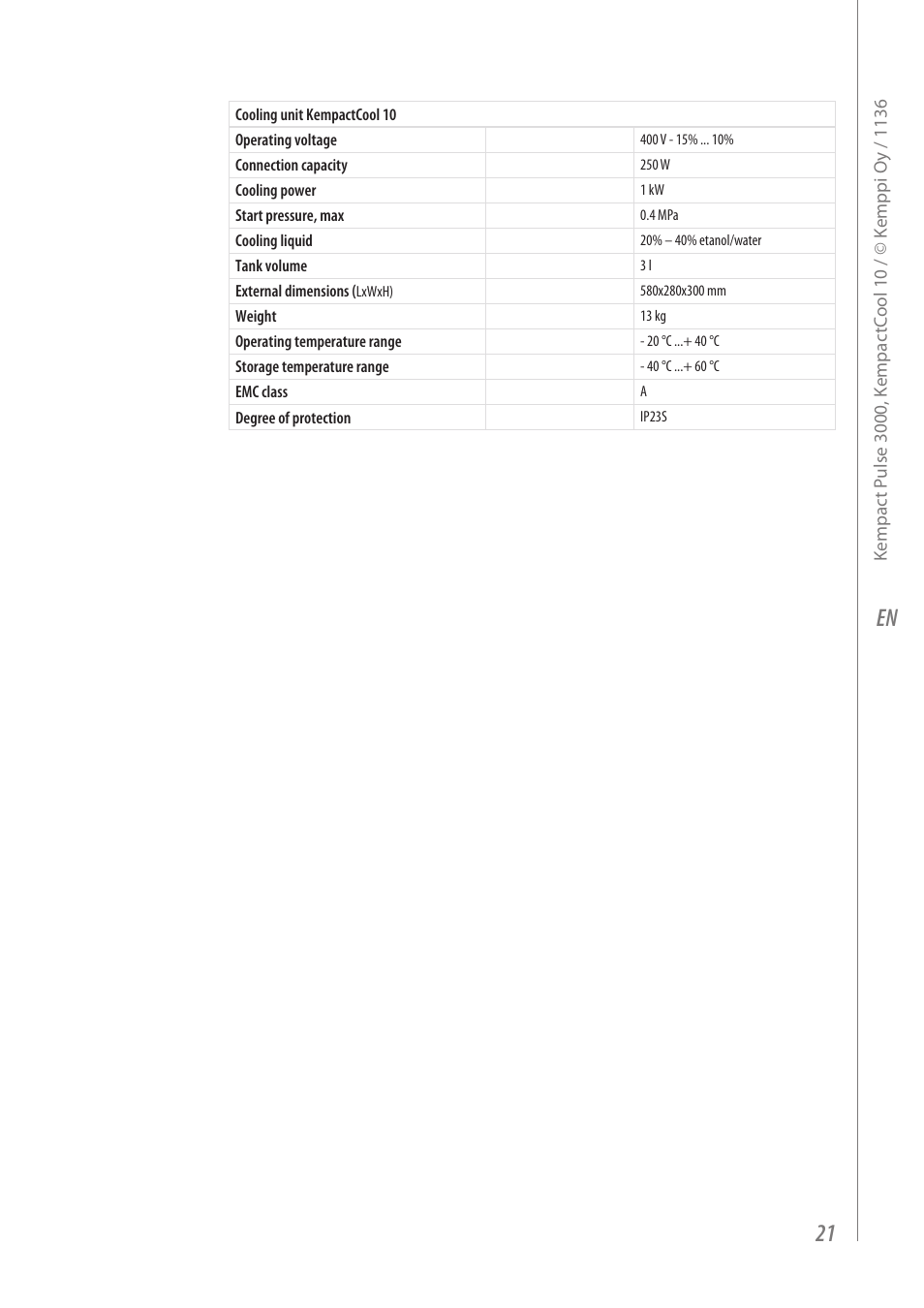 Kemppi Kempact Pulse 3000 User Manual | Page 23 / 24