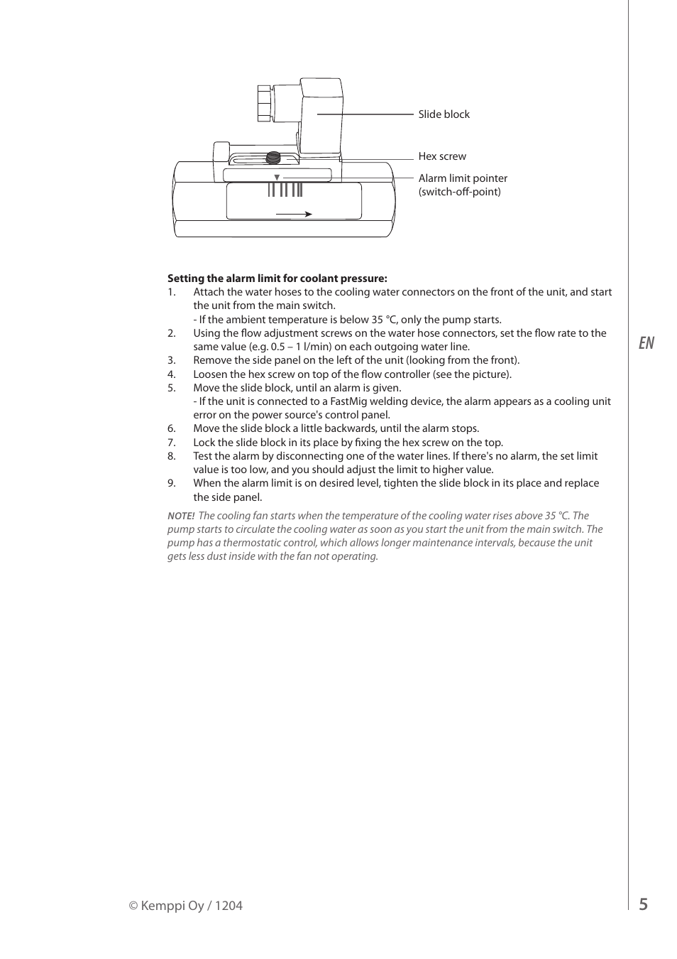 Kemppi KempCool 40 User Manual | Page 7 / 14