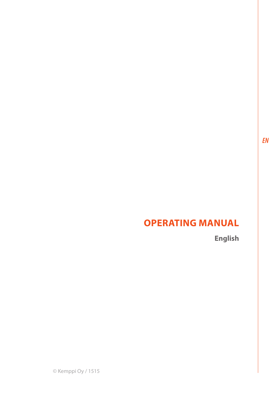 Operating manual | Kemppi MF 29 User Manual | Page 3 / 18