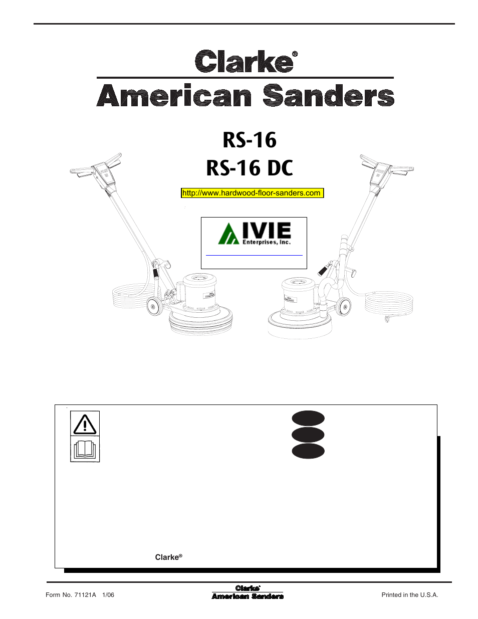 Clarke RS-16 DC User Manual | 15 pages