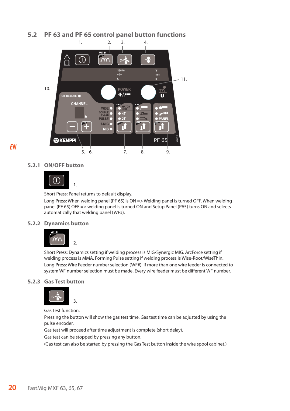 Kemppi MXF 63 User Manual | Page 22 / 36