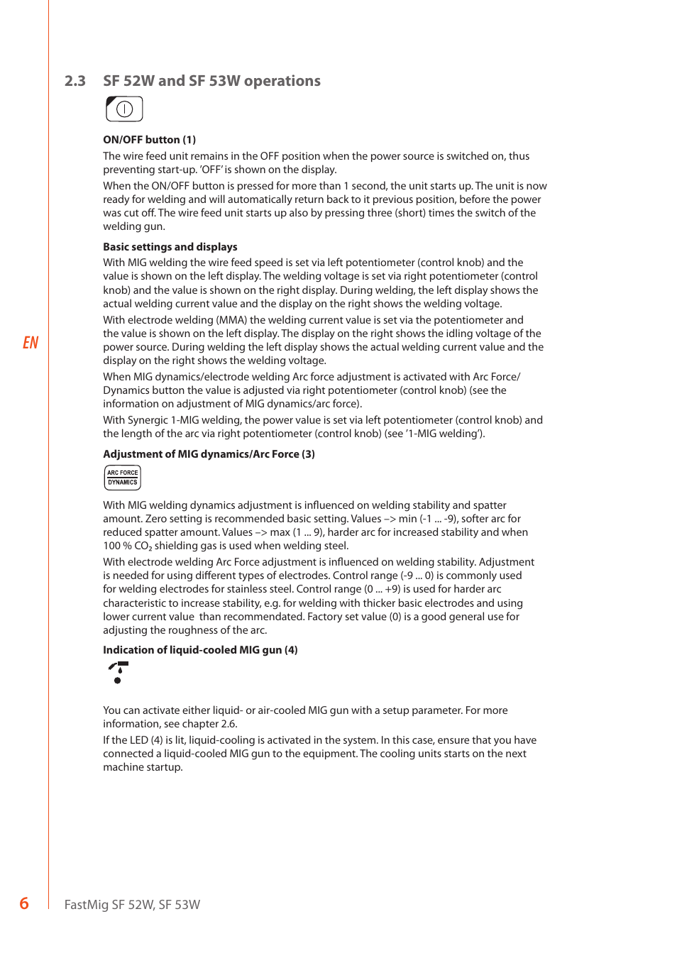 Kemppi SF 52W User Manual | Page 8 / 22