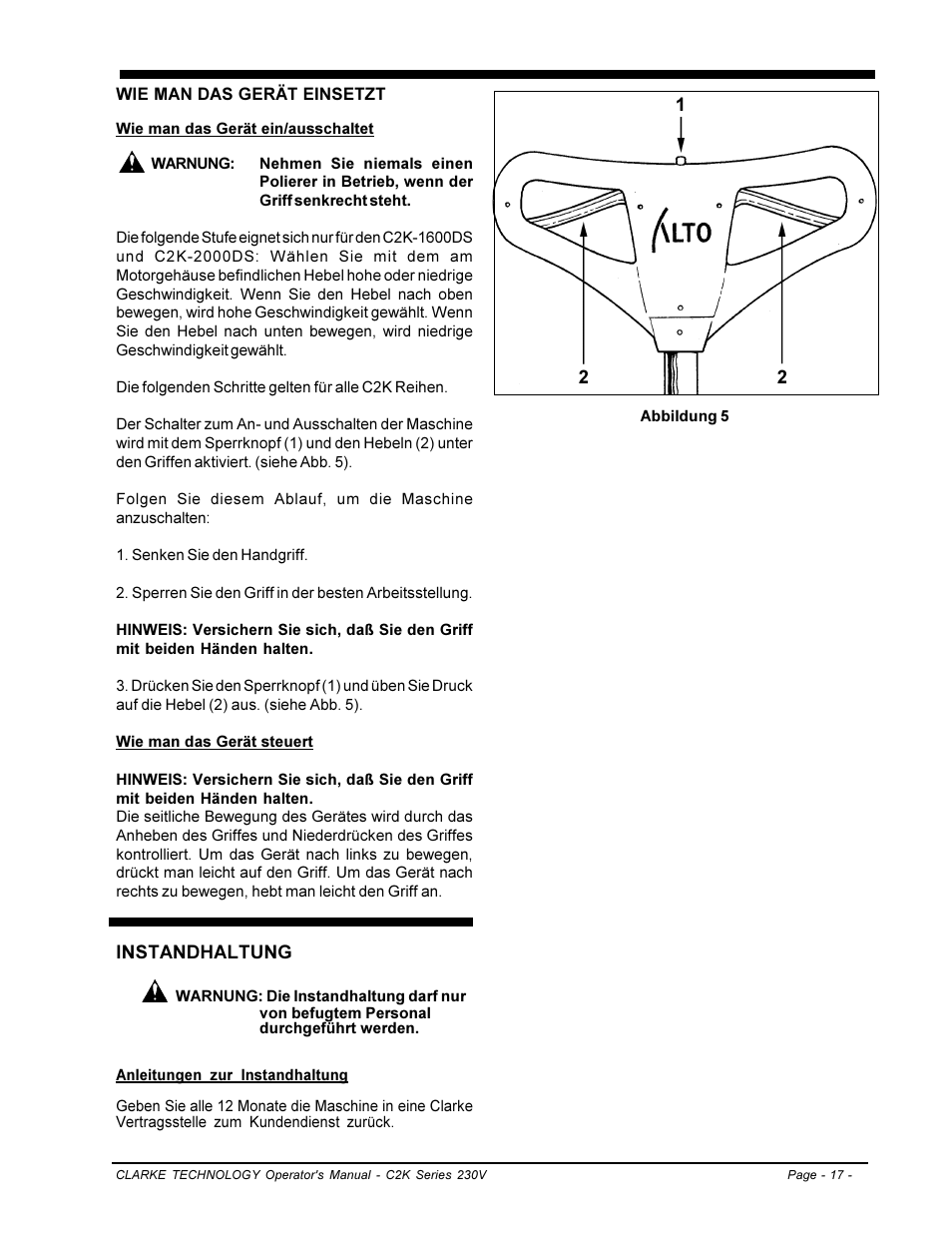 Clarke C2K SERIES User Manual | Page 17 / 88