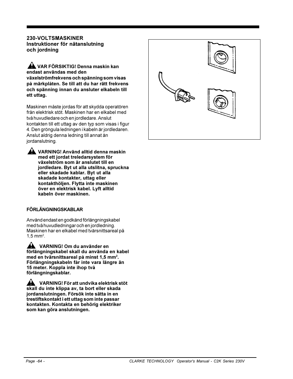 Clarke C2K SERIES User Manual | Page 64 / 88
