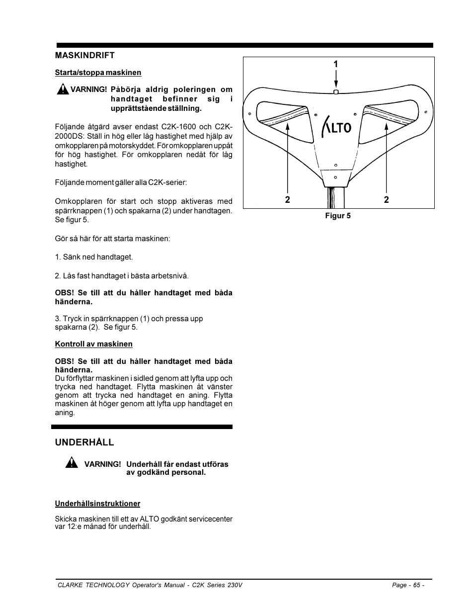 Clarke C2K SERIES User Manual | Page 65 / 88