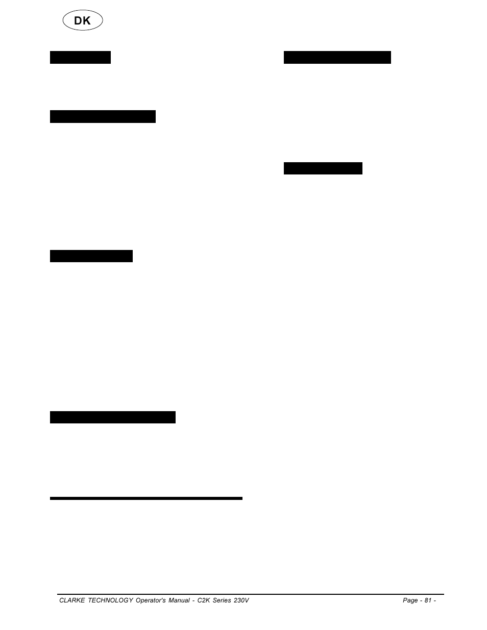 Alto, Produktsupportafdelinger | Clarke C2K SERIES User Manual | Page 81 / 88