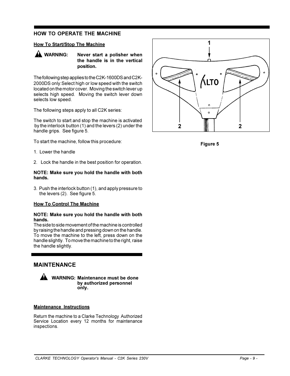 Clarke C2K SERIES User Manual | Page 9 / 88