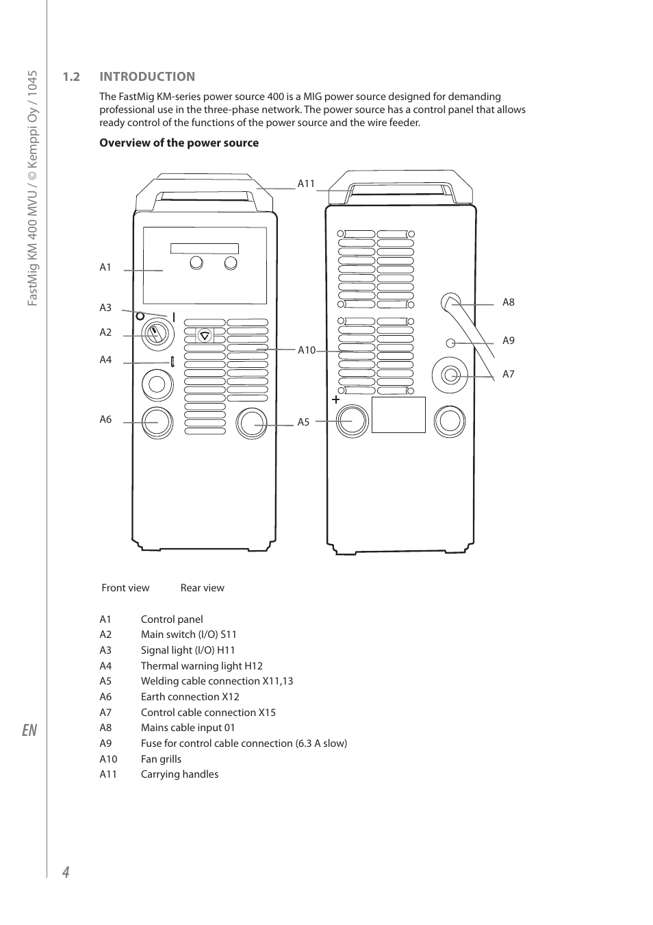 Kemppi KM 400 MVU User Manual | Page 6 / 18