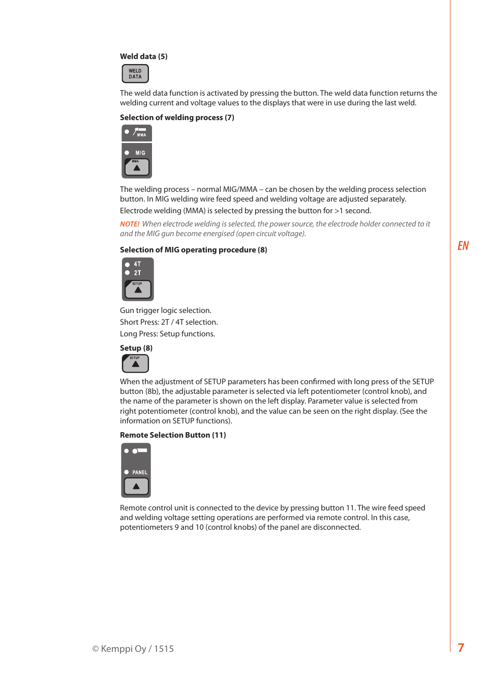 Kemppi MR 200 User Manual | Page 9 / 14