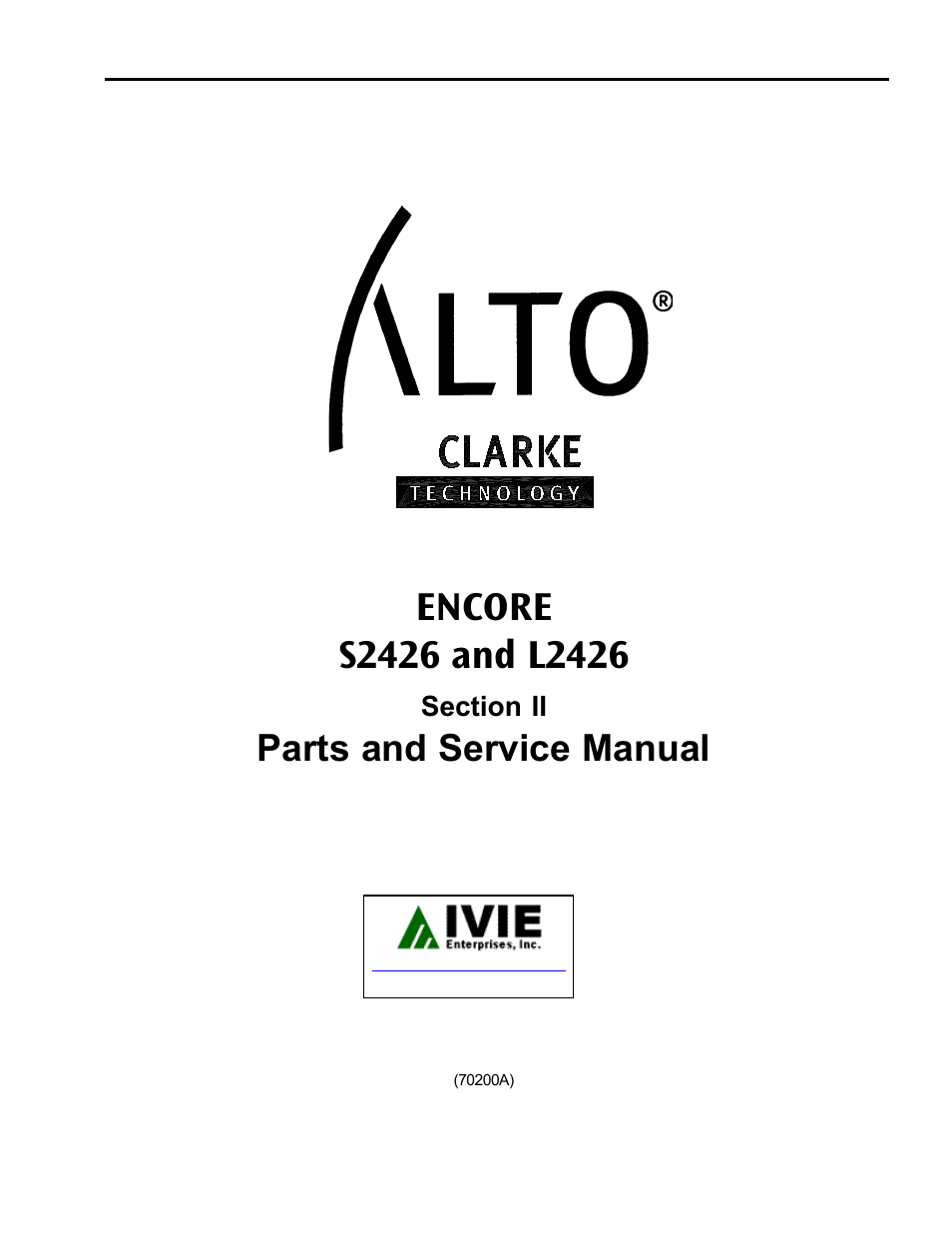 Clarke ENCORE L2426 User Manual | 30 pages