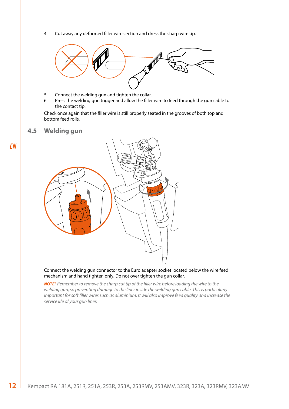 5 welding gun | Kemppi RA User Manual | Page 14 / 38