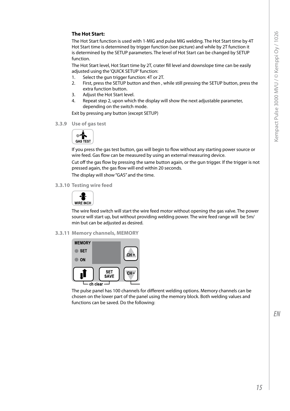 Kemppi Pulse 3000 MVU User Manual | Page 17 / 24