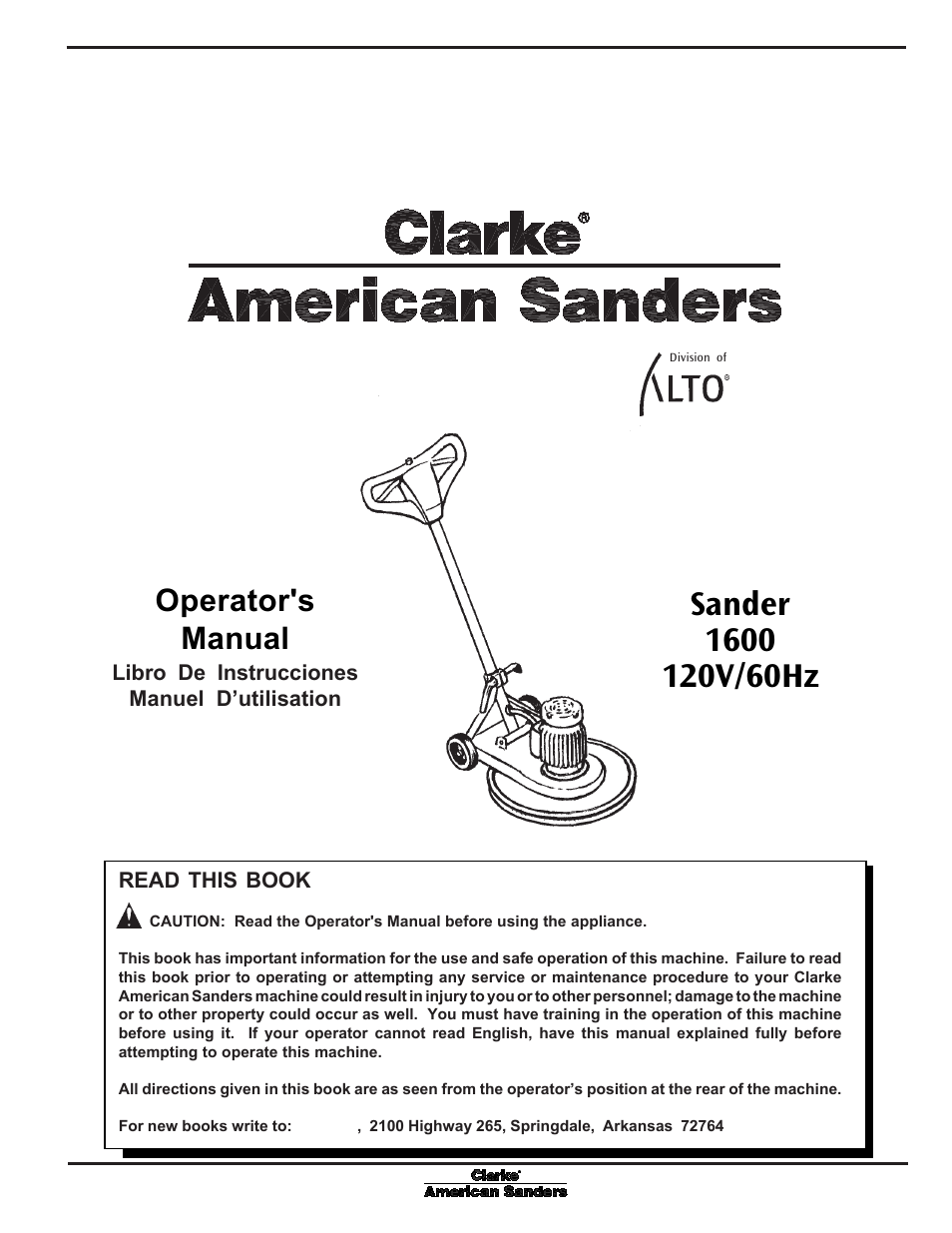 Clarke 1600 User Manual | 32 pages