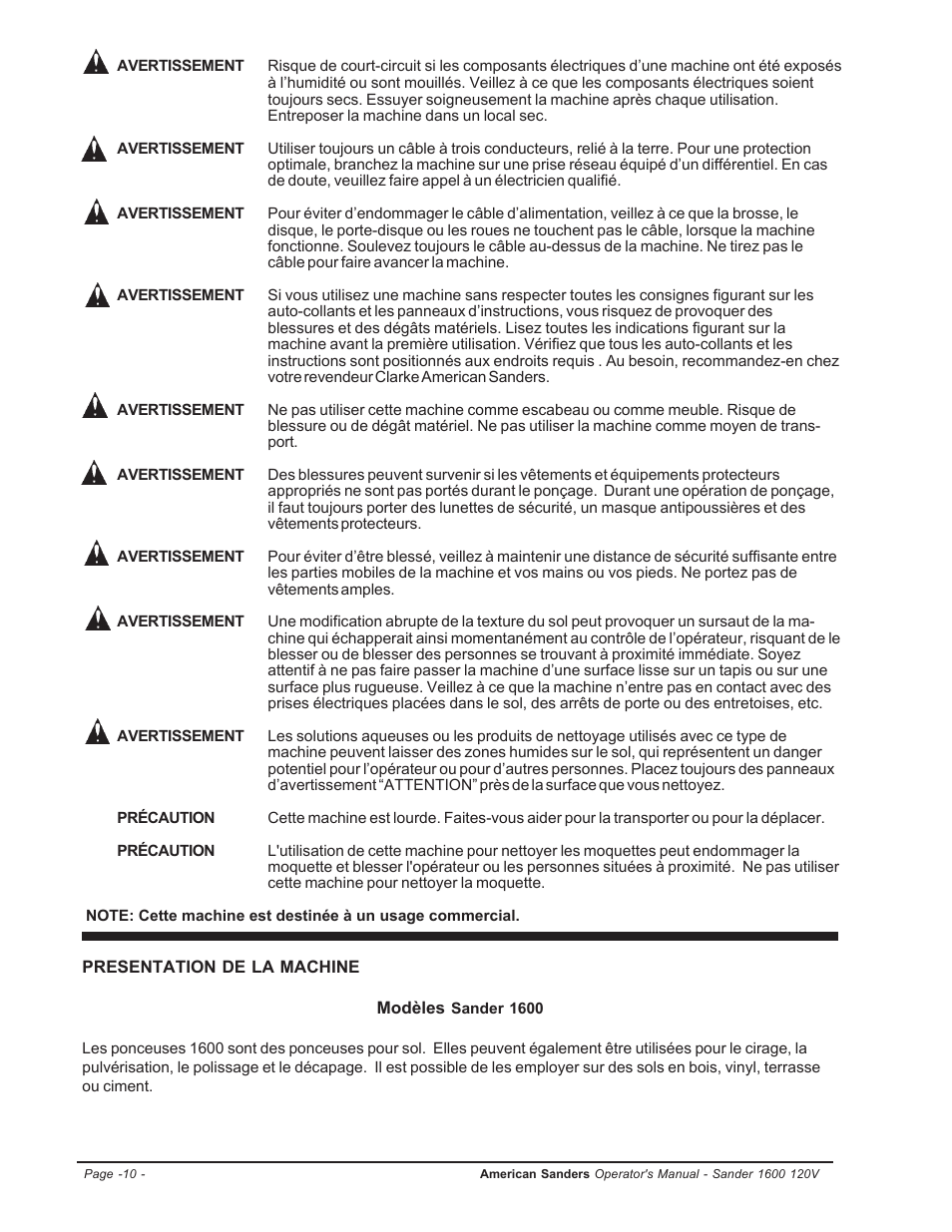 Clarke 1600 User Manual | Page 10 / 32