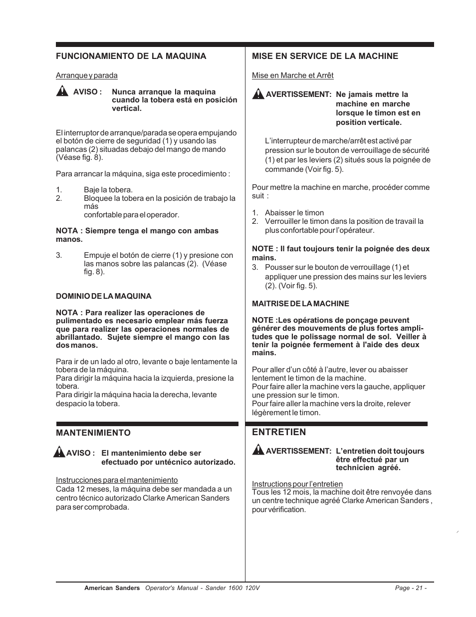 Clarke 1600 User Manual | Page 21 / 32