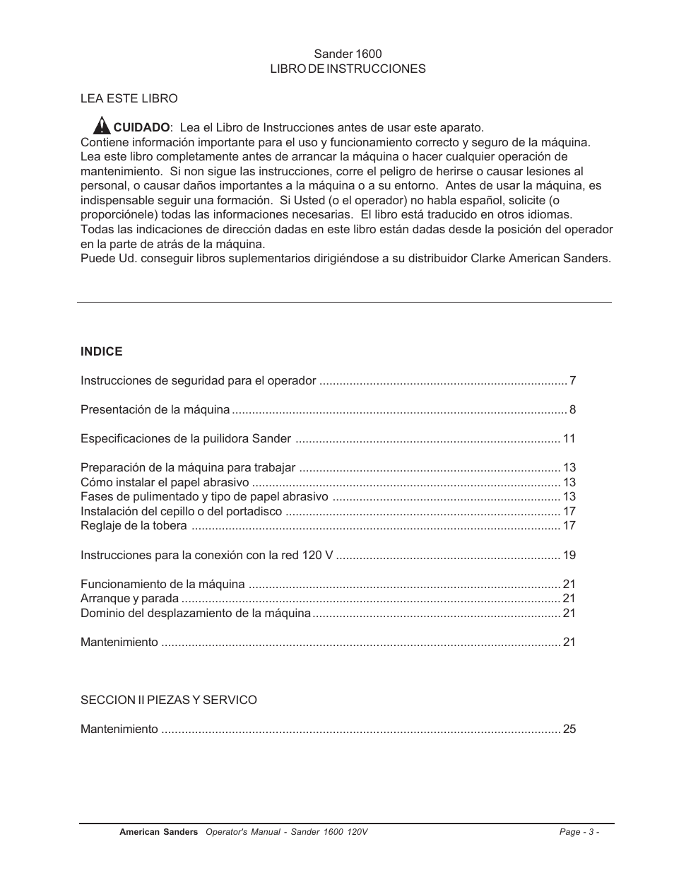 Clarke 1600 User Manual | Page 3 / 32