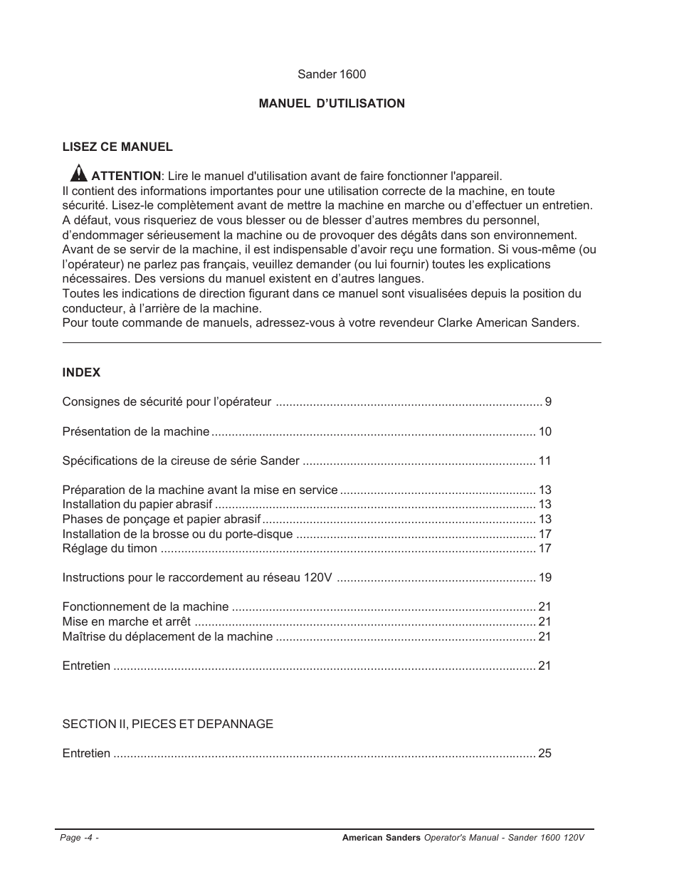 Clarke 1600 User Manual | Page 4 / 32