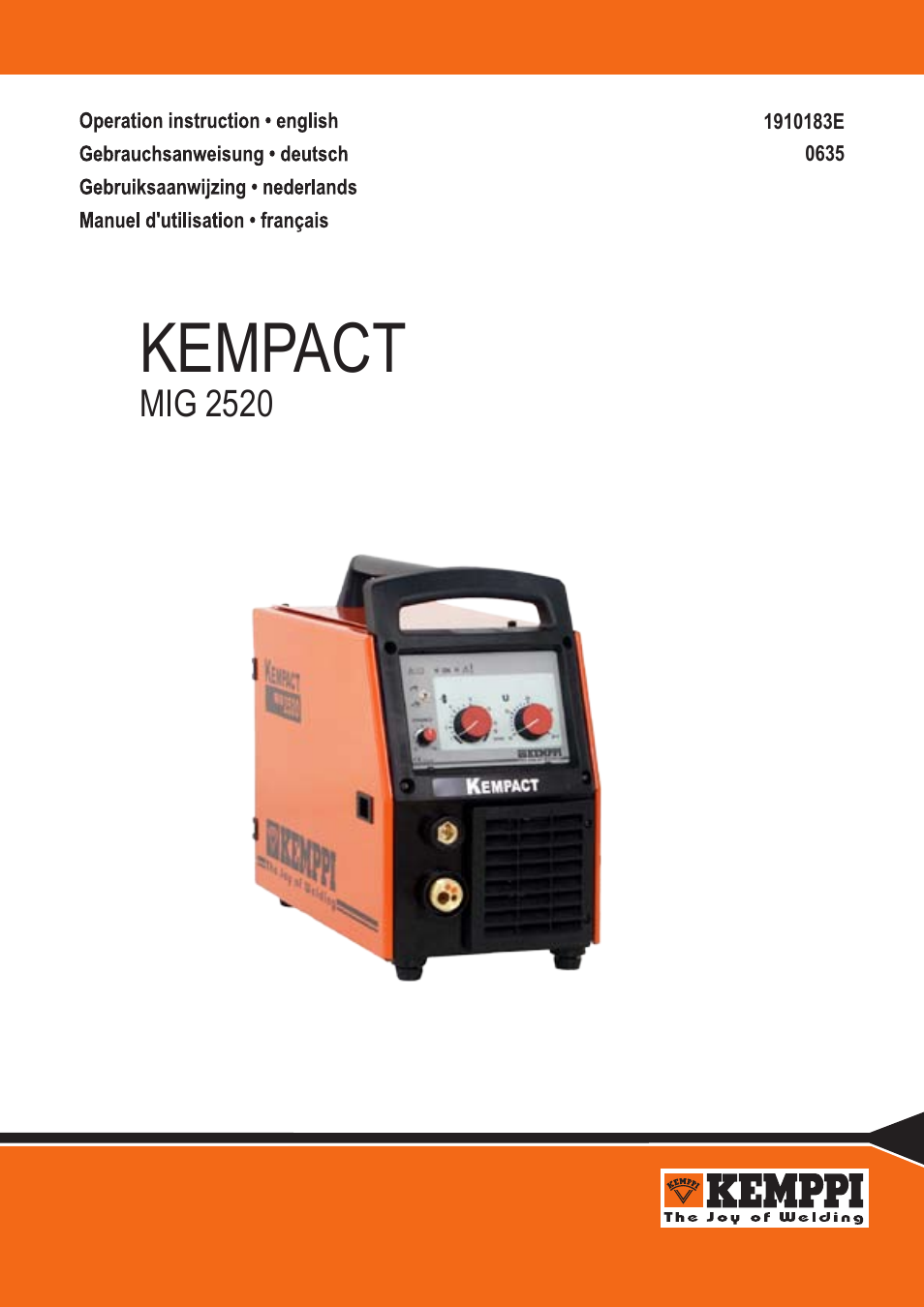 Kemppi MIG 2520 User Manual | 12 pages