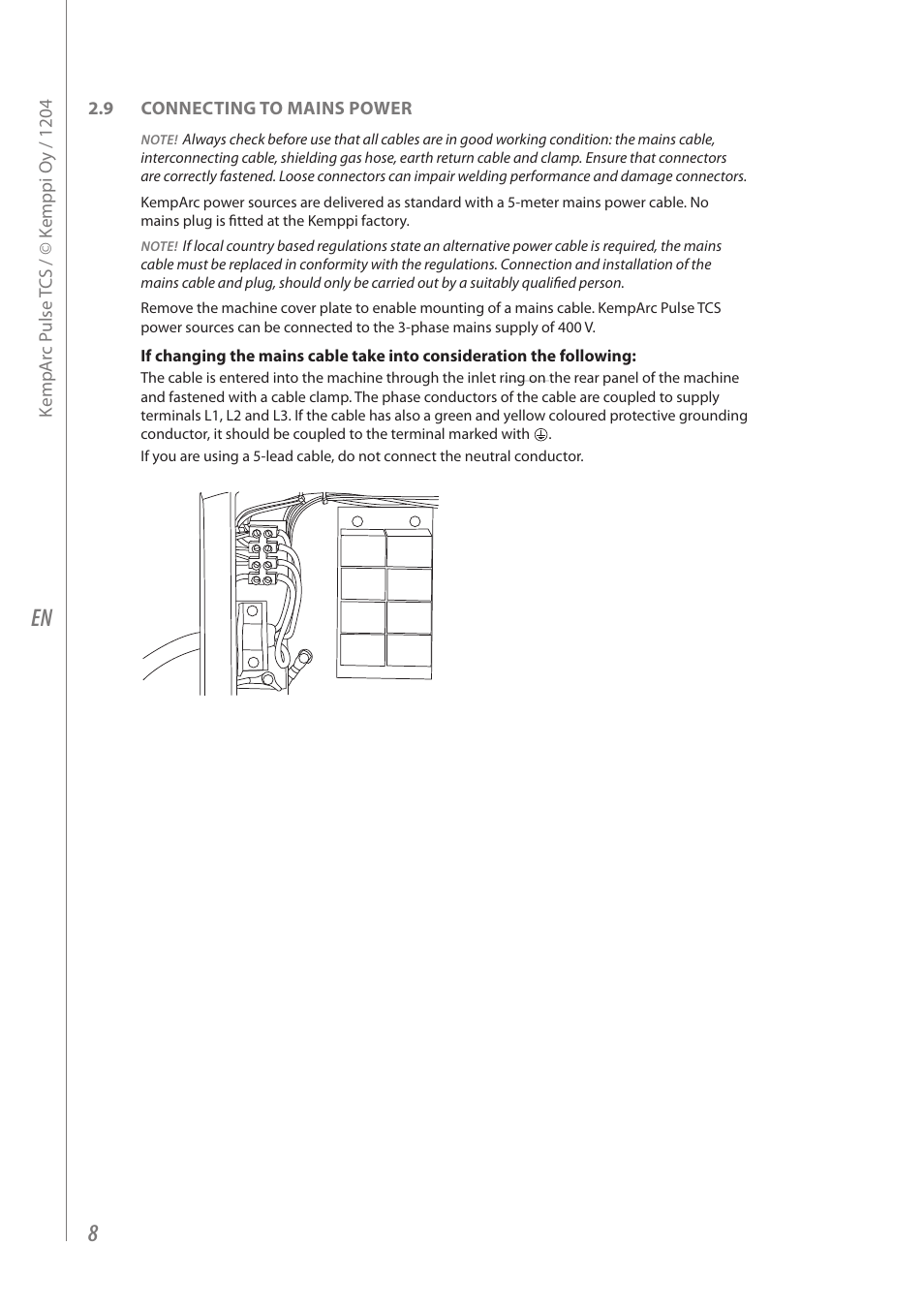 Kemppi Pulse TCS User Manual | Page 10 / 38