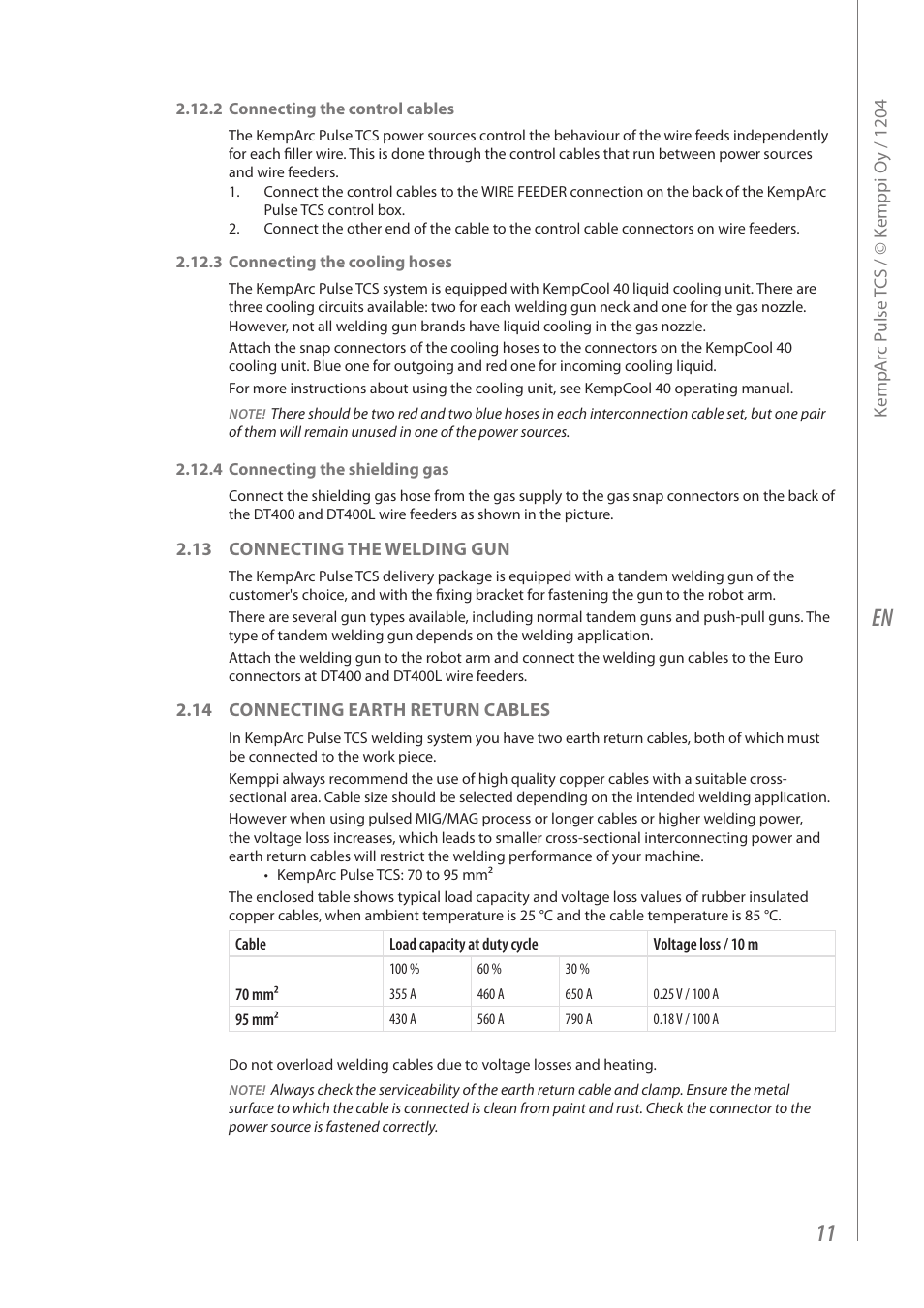 Kemppi Pulse TCS User Manual | Page 13 / 38