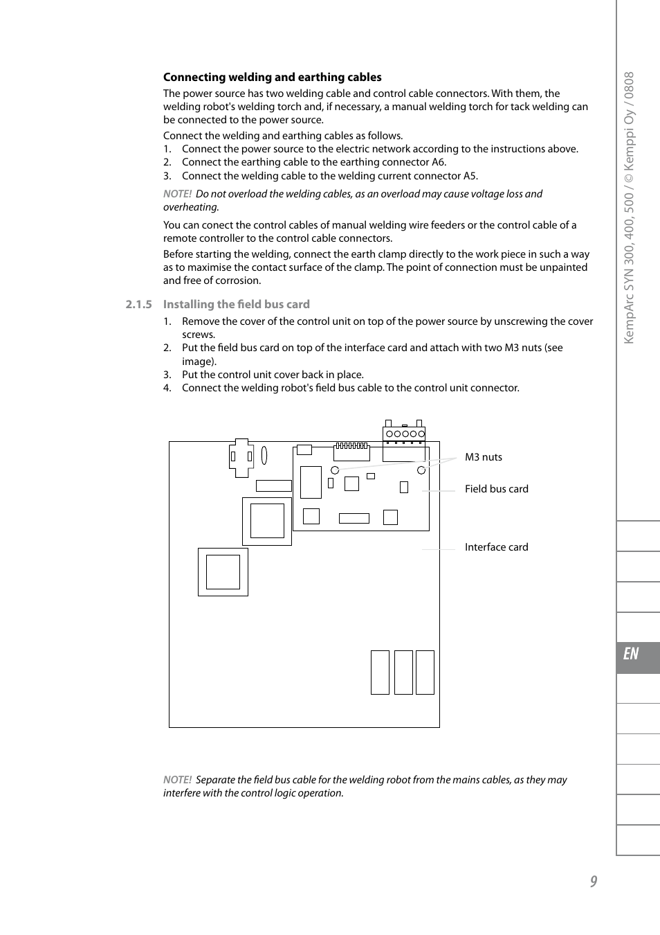 Fi sv no da en de nl fr es pl ru | Kemppi KempArc DT400 User Manual | Page 11 / 28