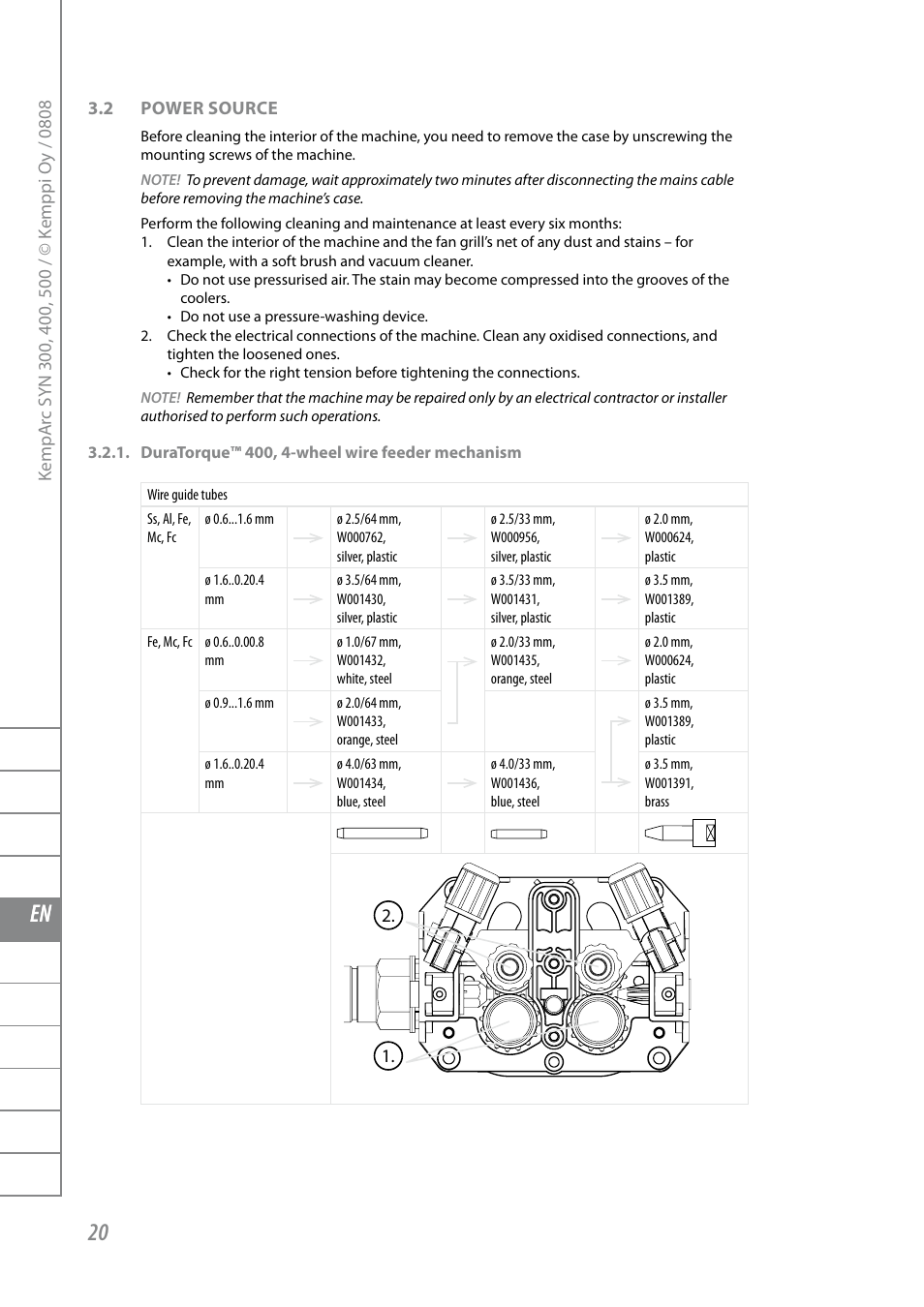 Fi sv no da en de nl fr es pl ru | Kemppi KempArc DT400 User Manual | Page 22 / 28