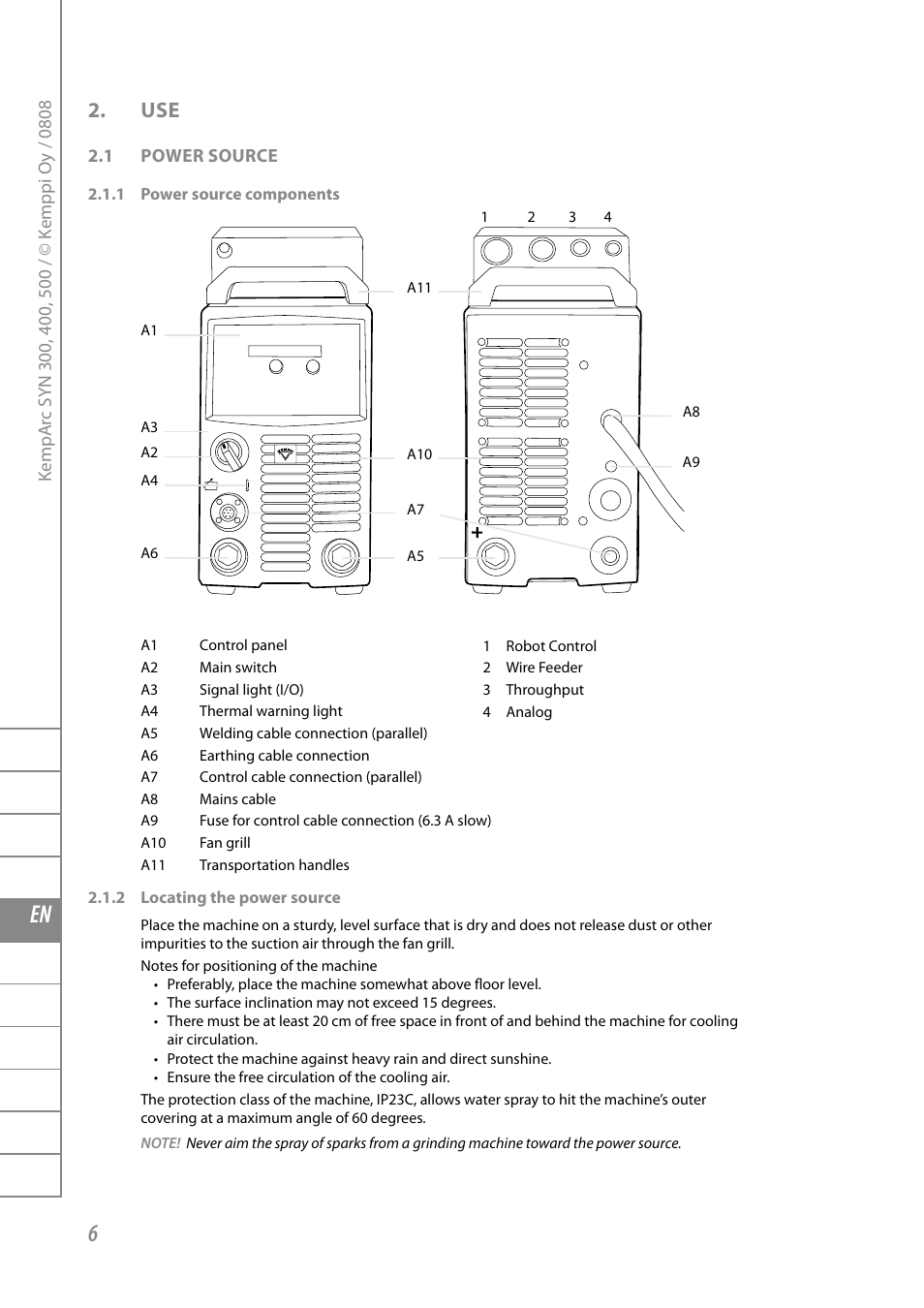 Fi sv no da en de nl fr es pl ru | Kemppi KempArc DT400 User Manual | Page 8 / 28