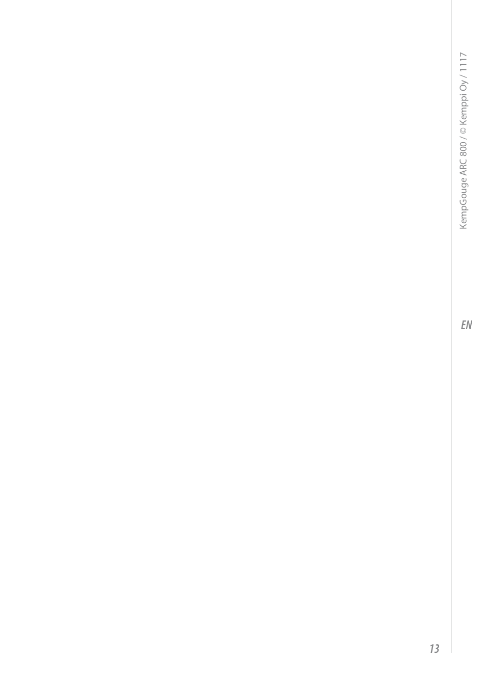 En 13 | Kemppi ARC800 User Manual | Page 15 / 16