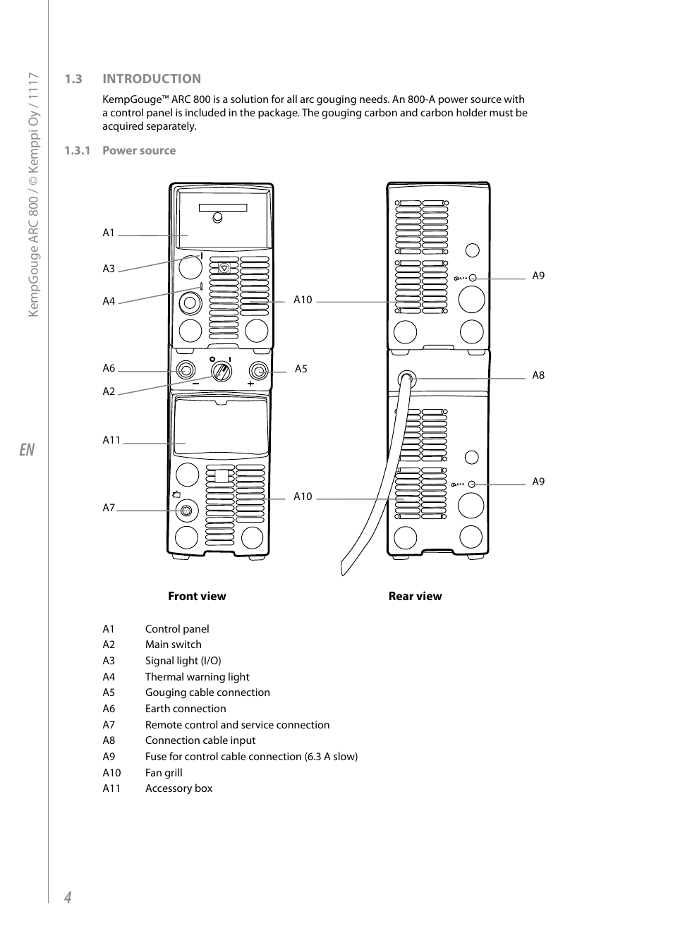 Kemppi ARC800 User Manual | Page 6 / 16