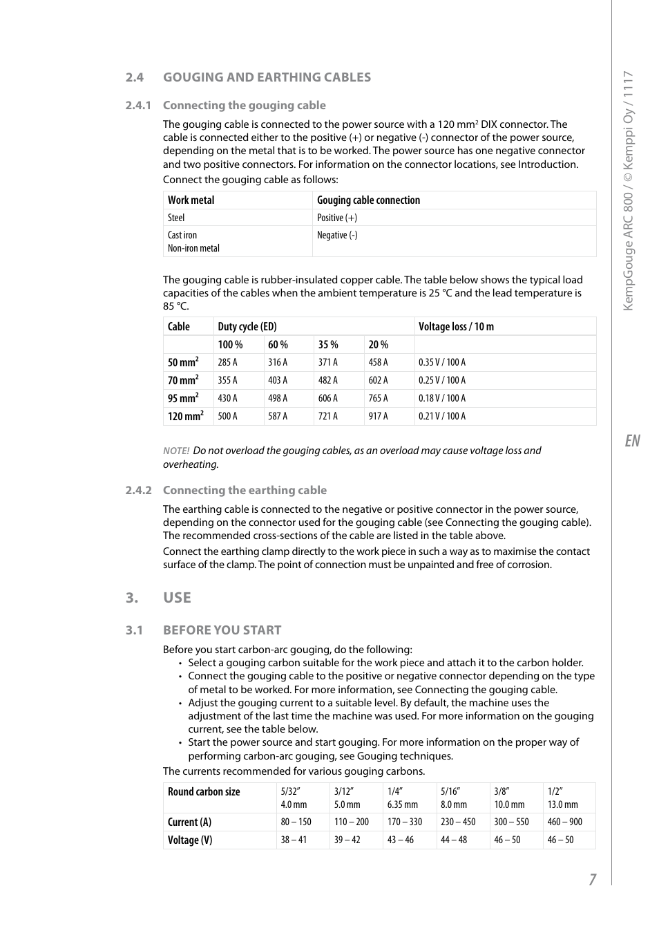 Kemppi ARC800 User Manual | Page 9 / 16