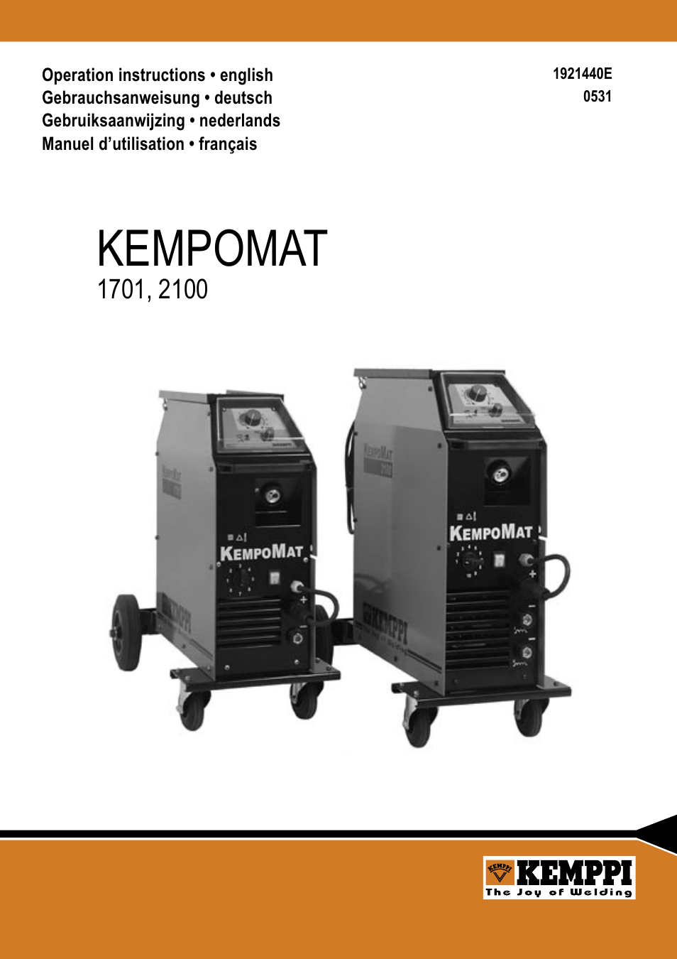 Kemppi Kempomat 1701 User Manual | 14 pages