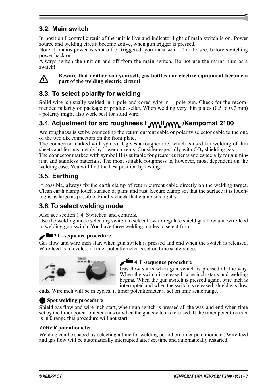 Kemppi Kempomat 1701 User Manual | Page 7 / 14