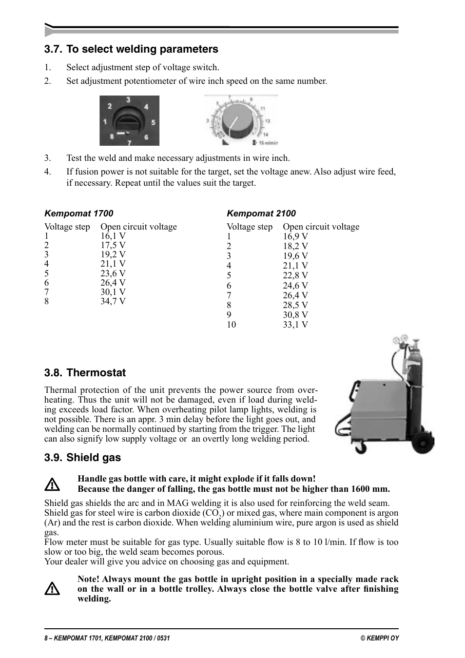 Kemppi Kempomat 1701 User Manual | Page 8 / 14