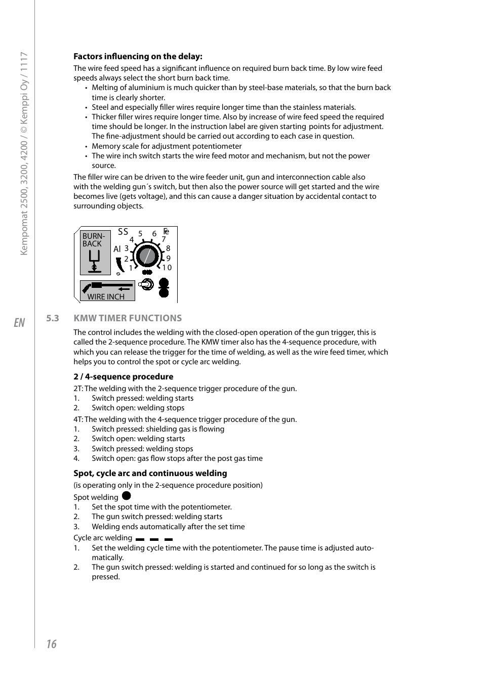 Kemppi Kempomat 2500 User Manual | Page 18 / 26