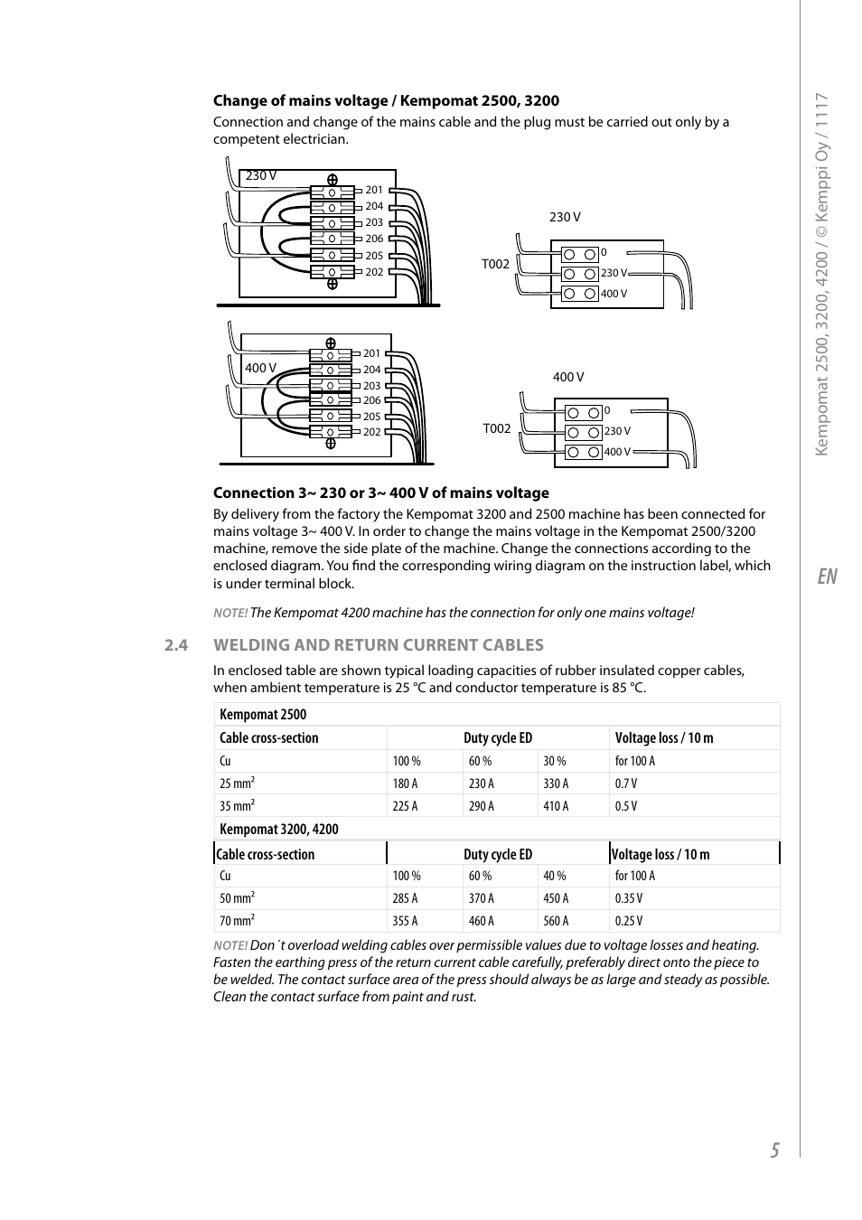 Kemppi Kempomat 2500 User Manual | Page 7 / 26