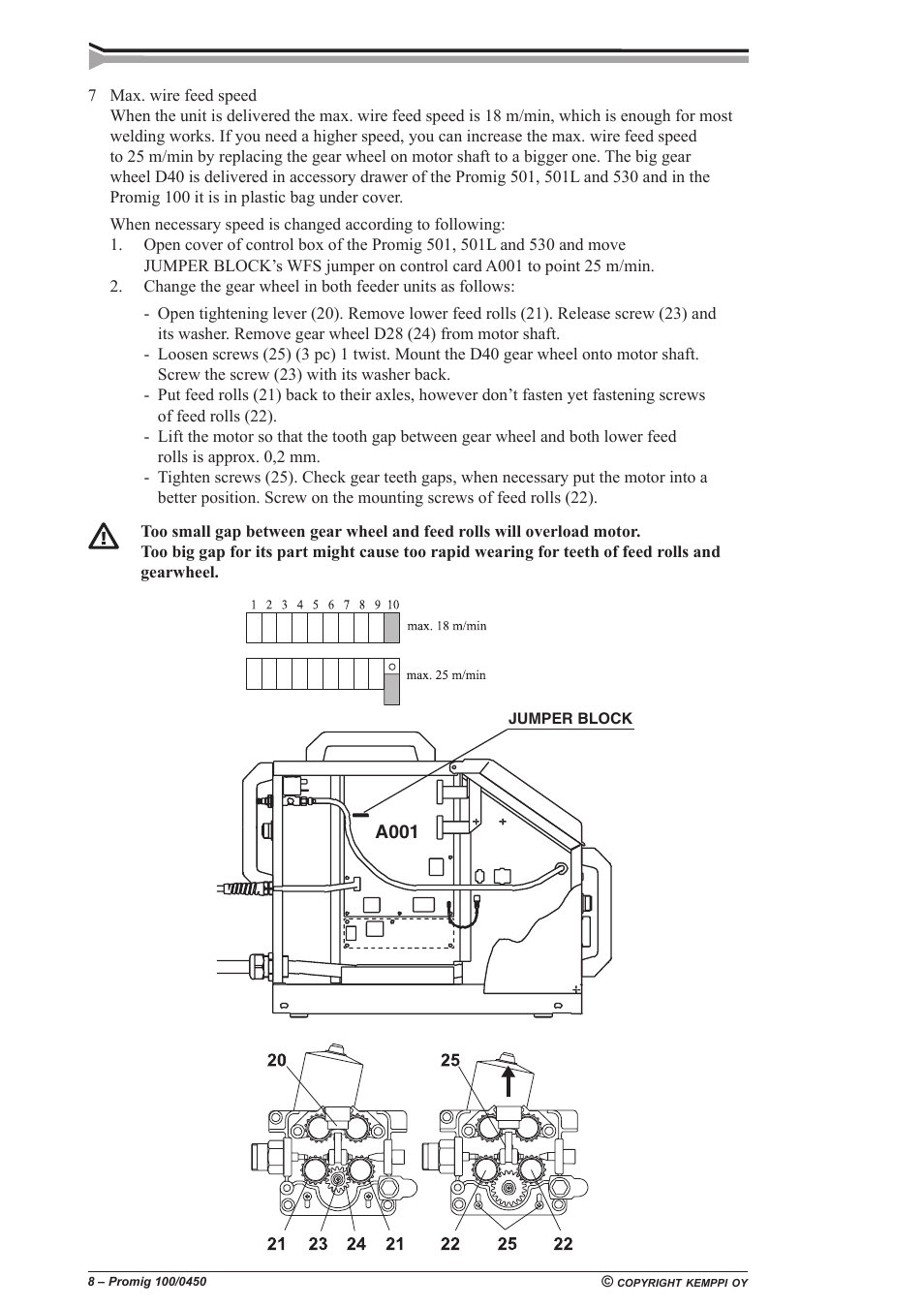 Kemppi Promig 100 User Manual | Page 8 / 19