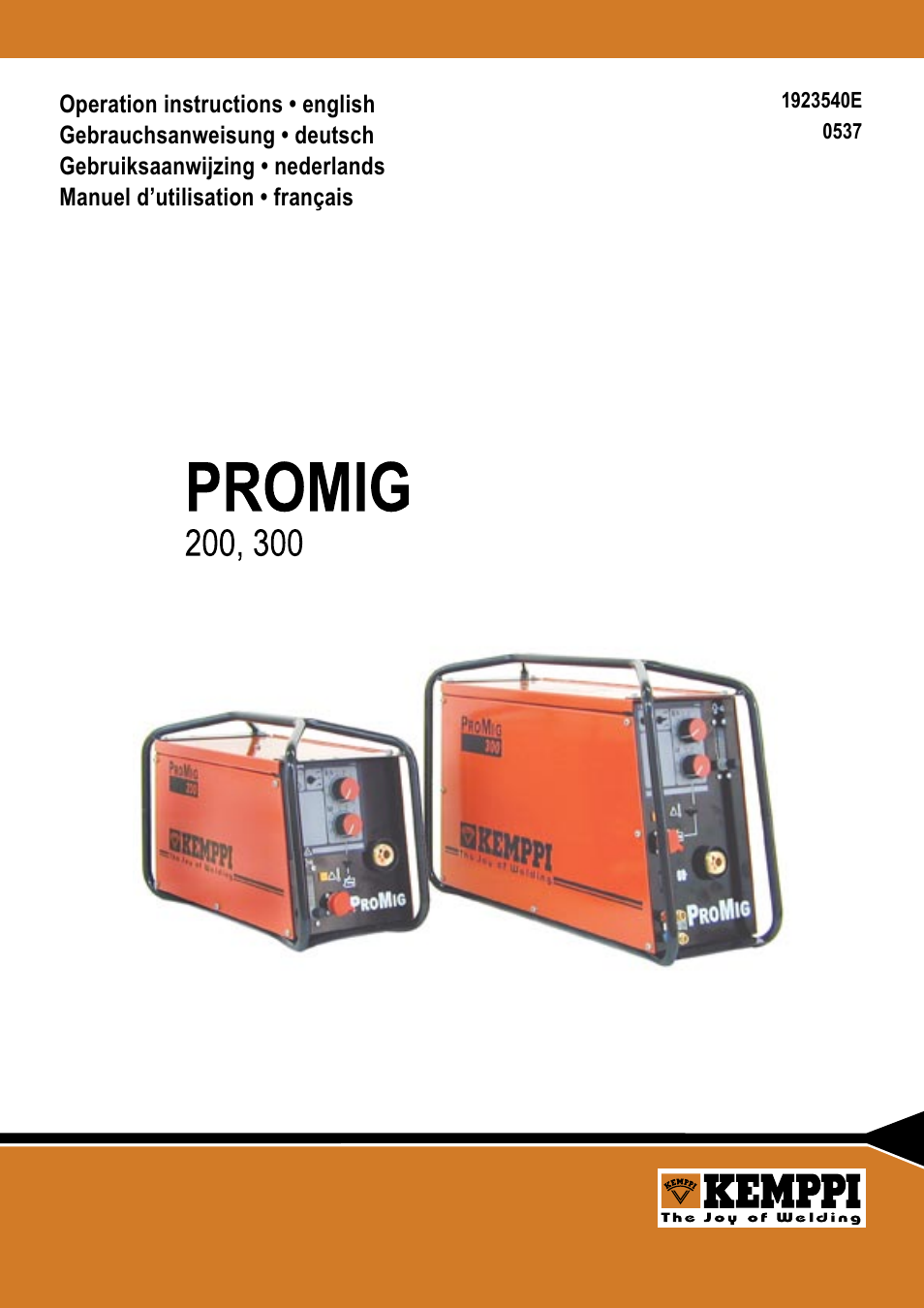 Kemppi Promig 200 User Manual | 22 pages