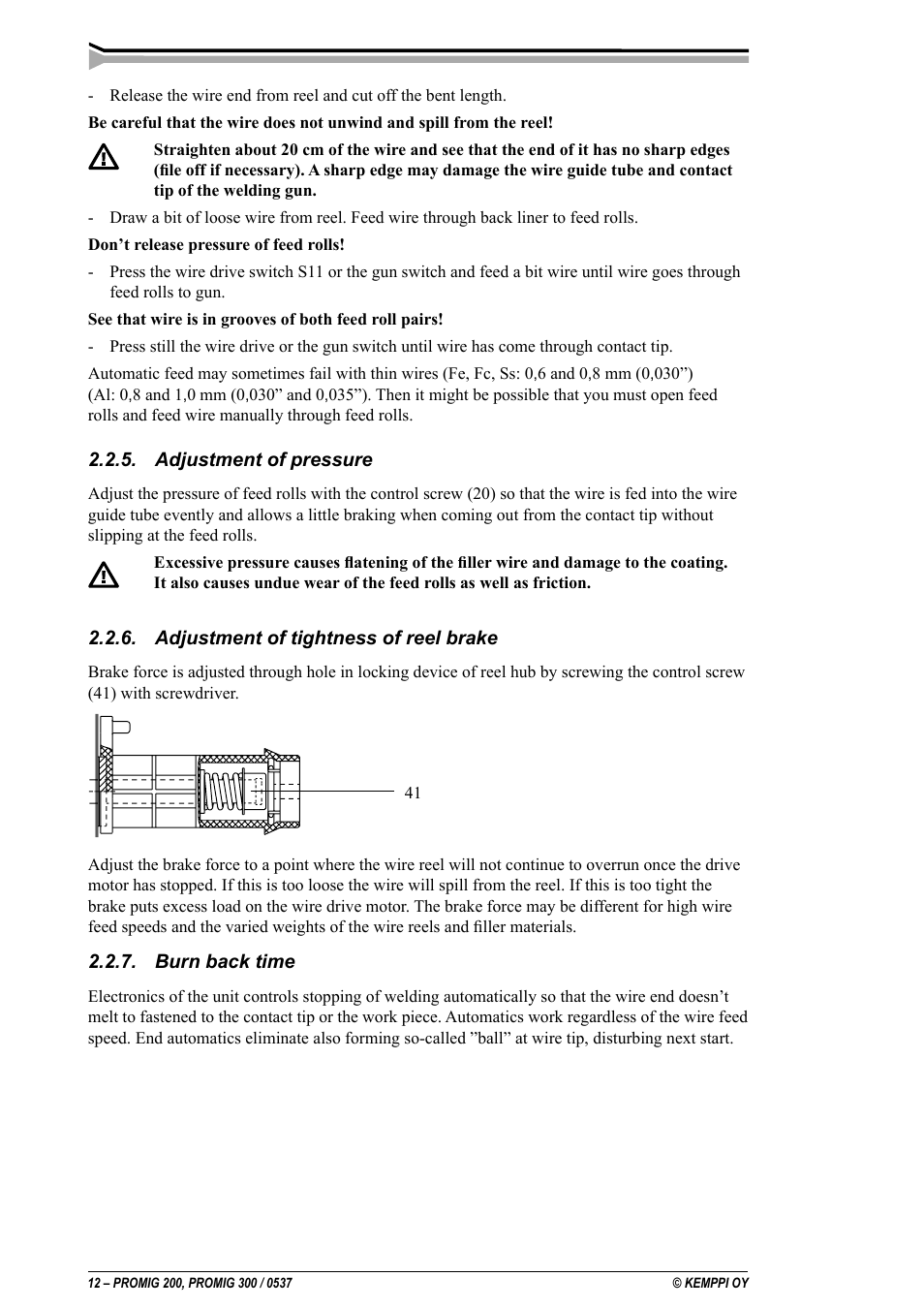 Kemppi Promig 200 User Manual | Page 12 / 22