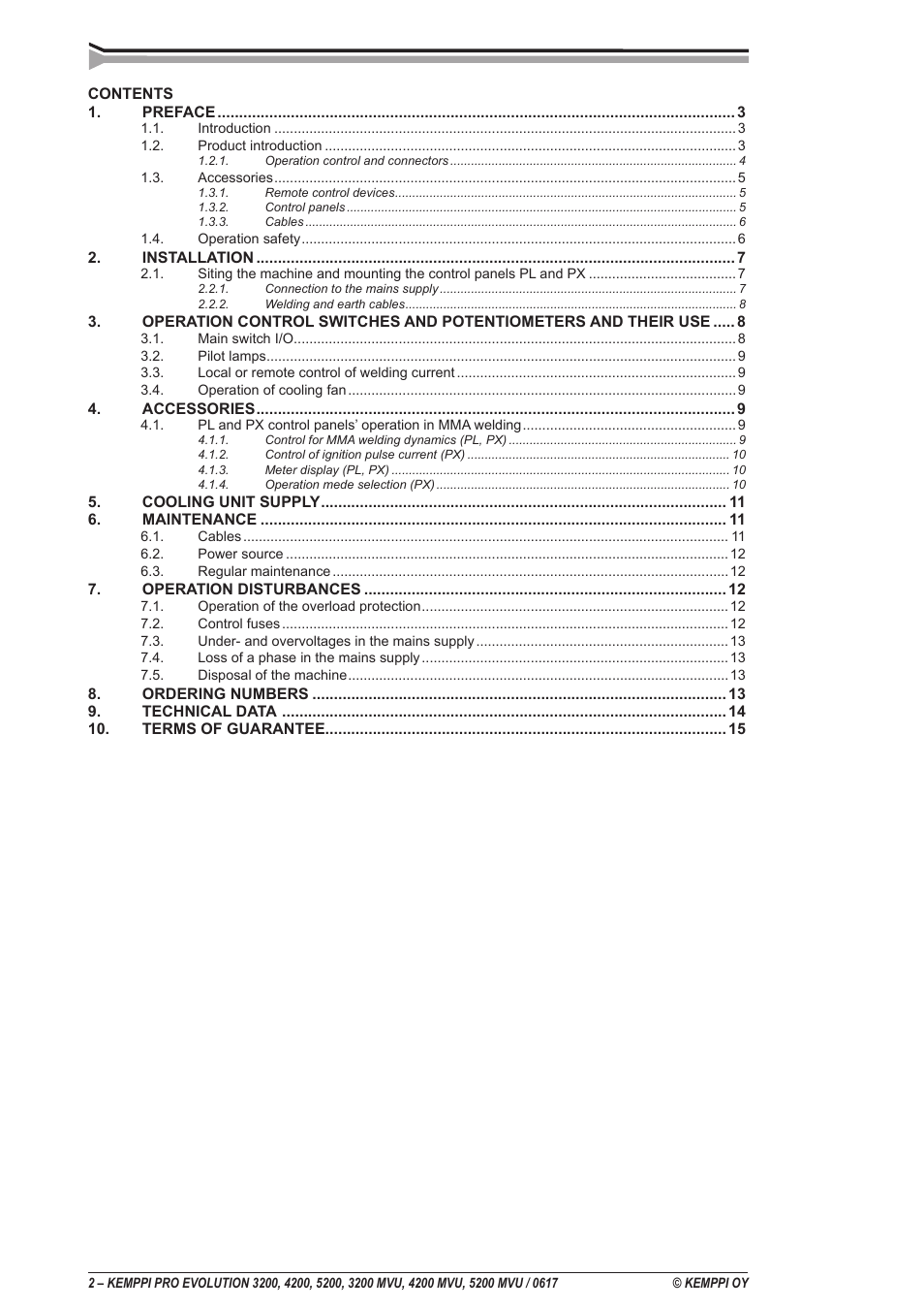Kemppi Pro Evolution 3200 User Manual | Page 2 / 17