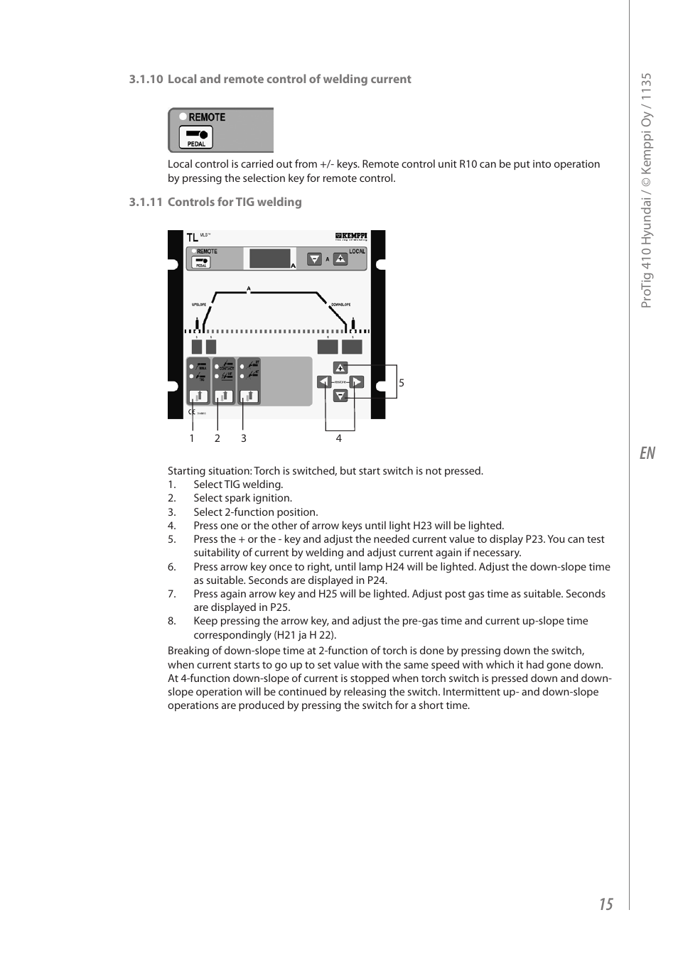 Kemppi Protig 410 User Manual | Page 17 / 28