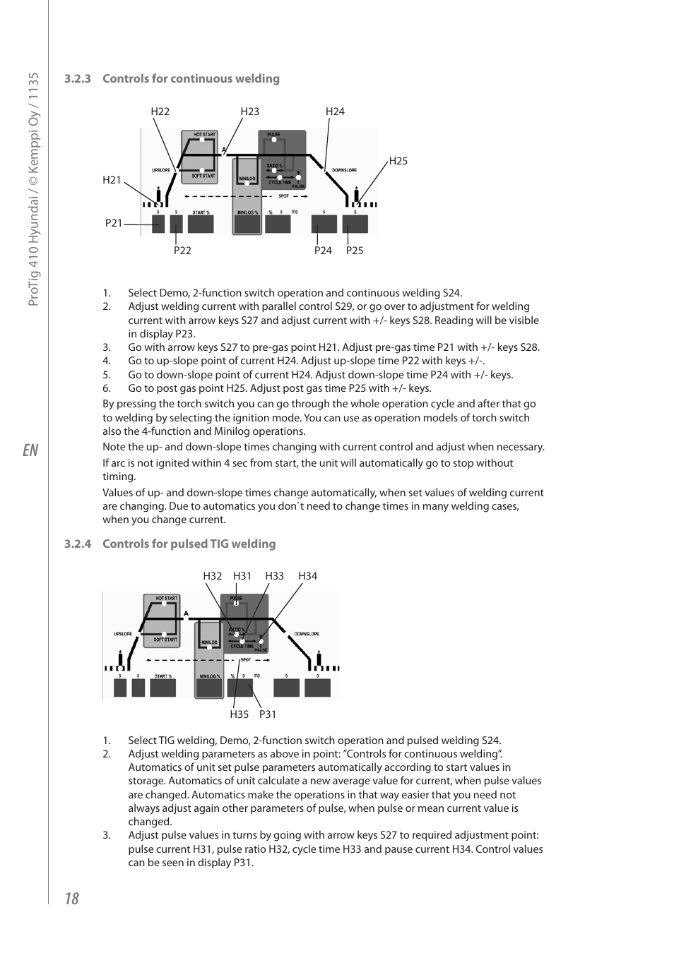 Kemppi Protig 410 User Manual | Page 20 / 28