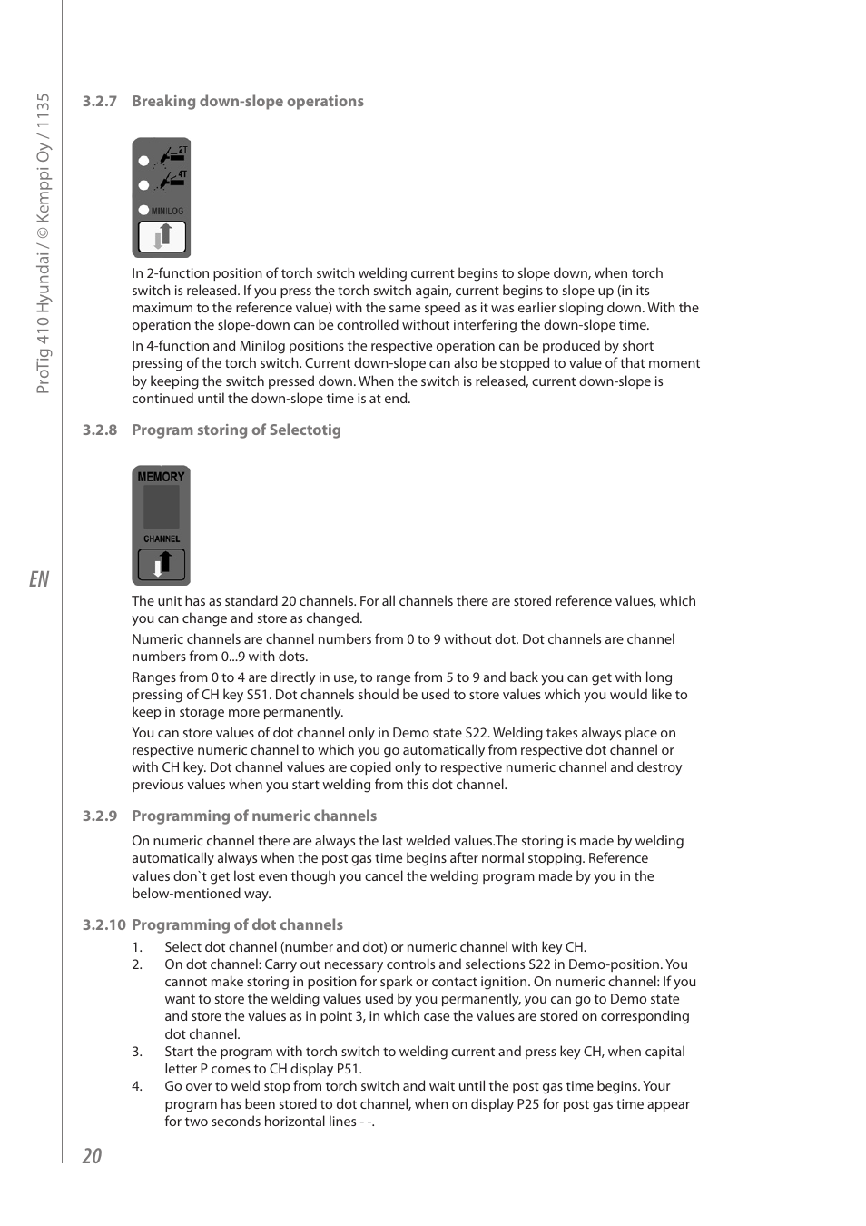 Kemppi Protig 410 User Manual | Page 22 / 28